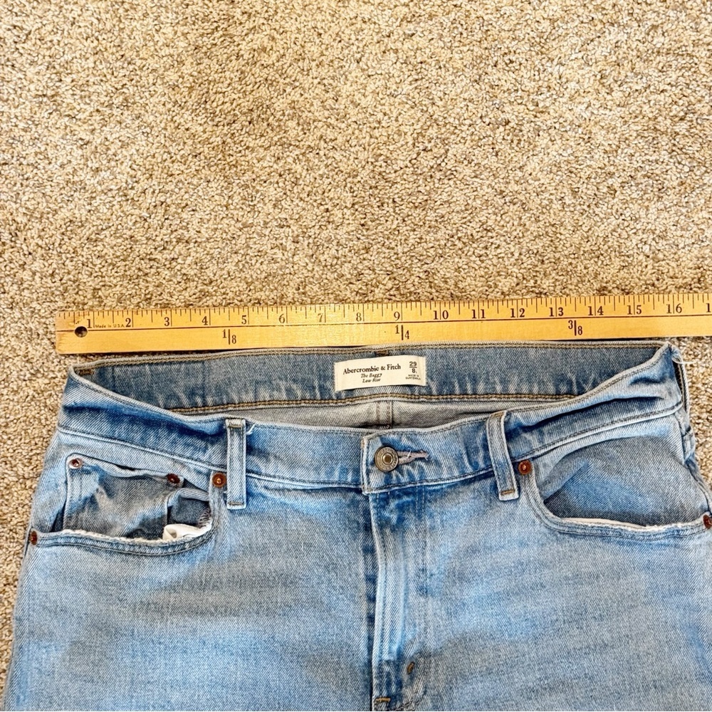 NWT Abercrombie and Fitch Low Rise Baggy Jean in Black Size 29/8 - Picture 11 of 15